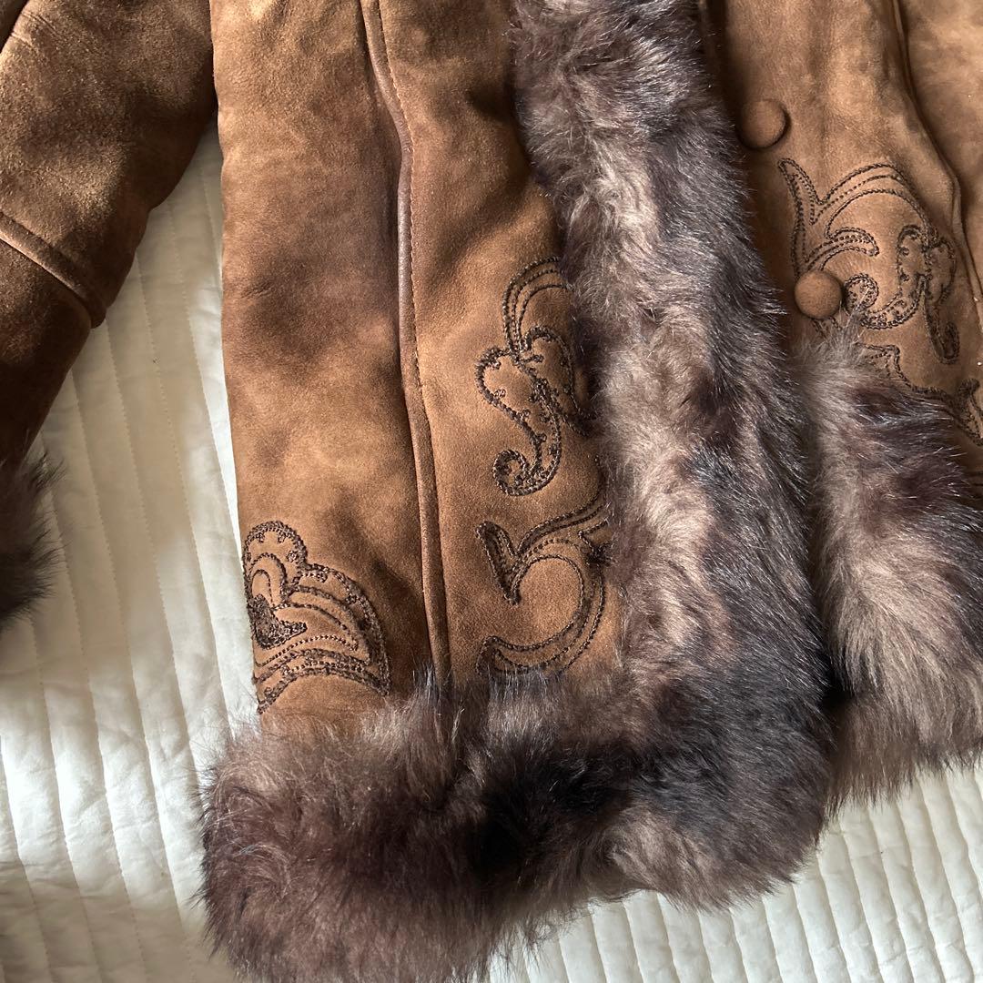 フランス製 ムートンファーコート