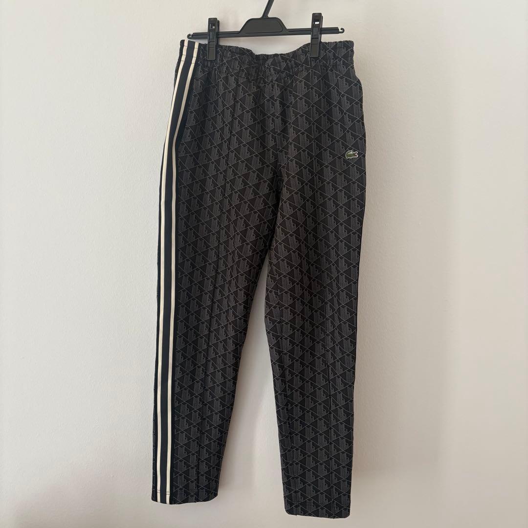ラコステ　LACOSTE サイドテーピングモノグラムジャカードトラックパンツ　M