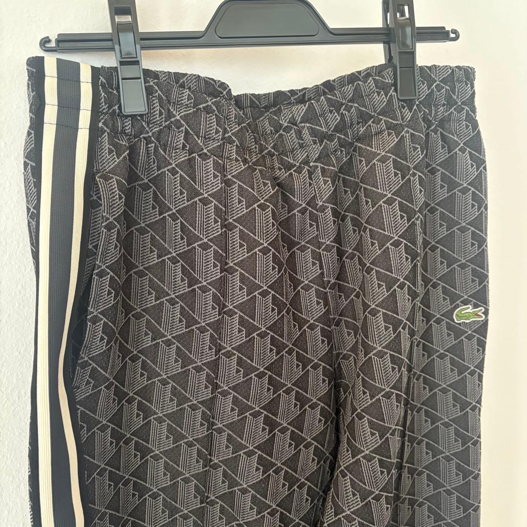 ラコステ　LACOSTE サイドテーピングモノグラムジャカードトラックパンツ　M