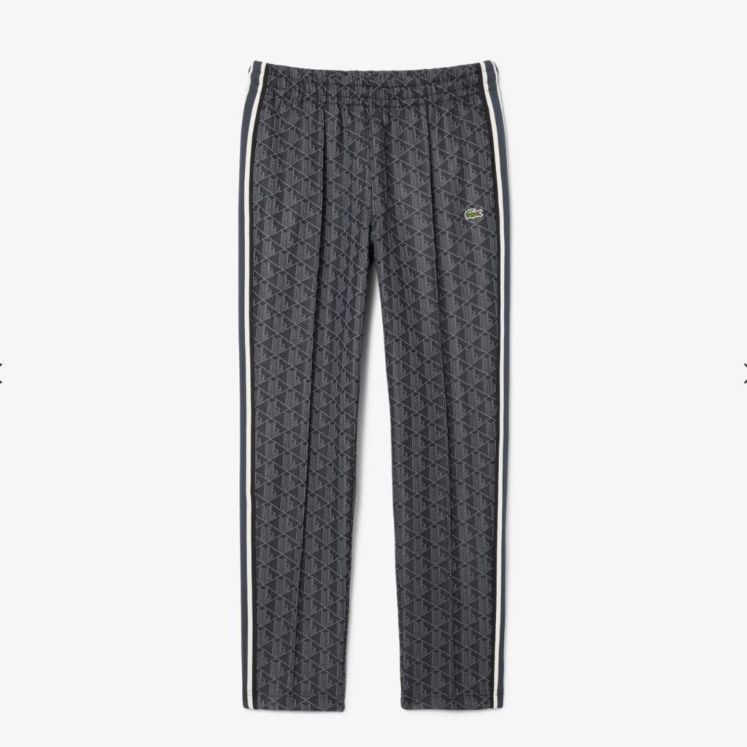 ラコステ　LACOSTE サイドテーピングモノグラムジャカードトラックパンツ　M