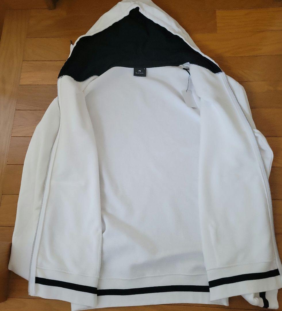Paul Smith　白×黒　スウェットパーカー　ＸＬ　男女兼用
