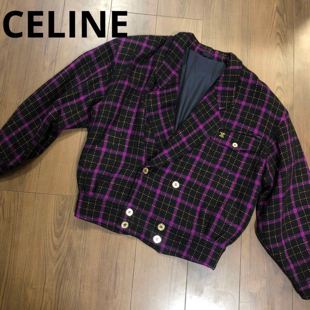 CELINE セリーヌ　ビンテージ　ジャケット　金ボタン