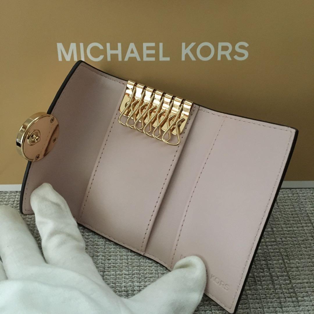 新品 マイケルコース MICHEAL KORS シグネチャーピンク キーケース