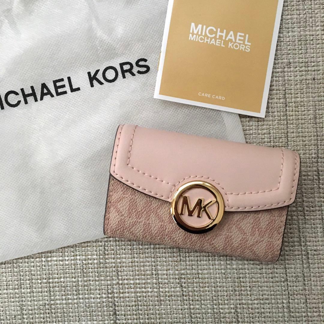 新品 マイケルコース MICHEAL KORS シグネチャーピンク キーケース