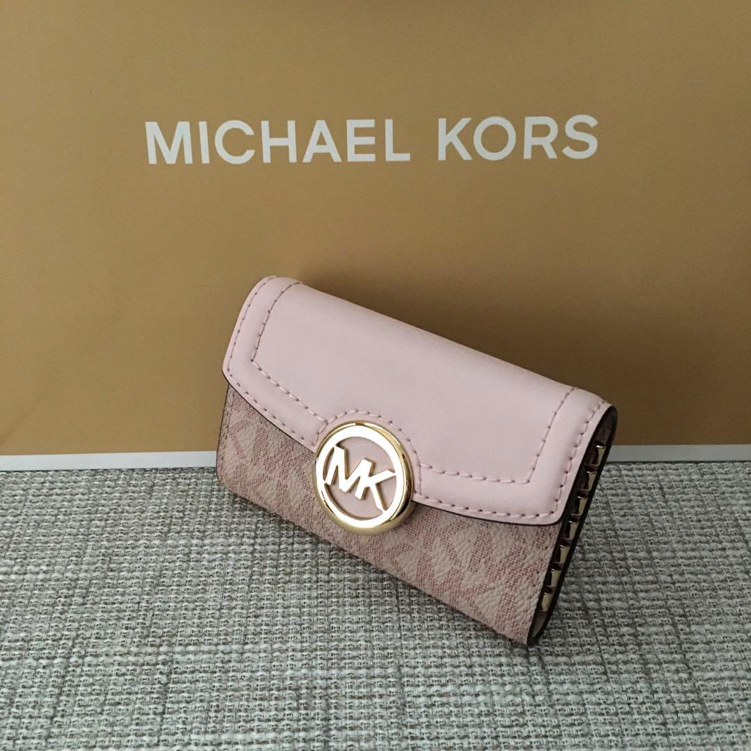 新品 マイケルコース MICHEAL KORS シグネチャーピンク キーケース