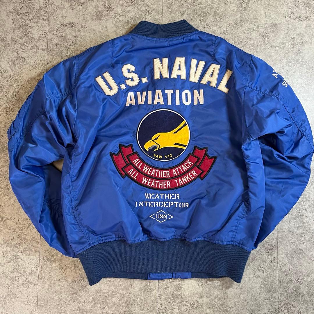 アーチロゴ　L ワッペン　AVIREX MA-1 フライトジャケット ミリタリー