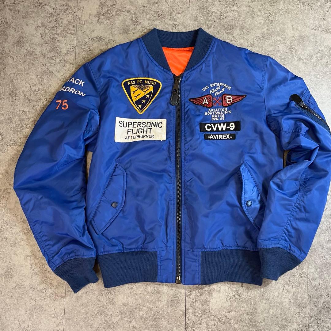 アーチロゴ　L ワッペン　AVIREX MA-1 フライトジャケット ミリタリー