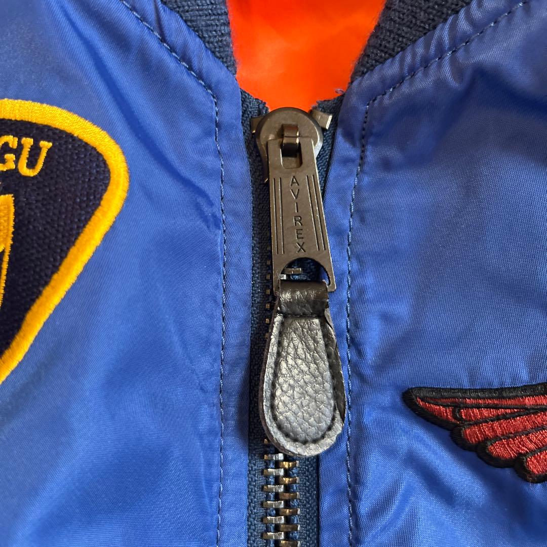 アーチロゴ　L ワッペン　AVIREX MA-1 フライトジャケット ミリタリー