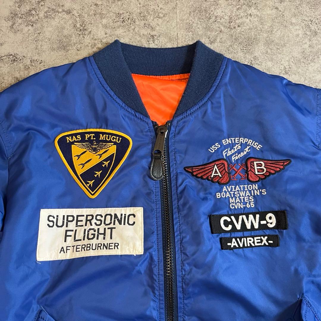 アーチロゴ　L ワッペン　AVIREX MA-1 フライトジャケット ミリタリー