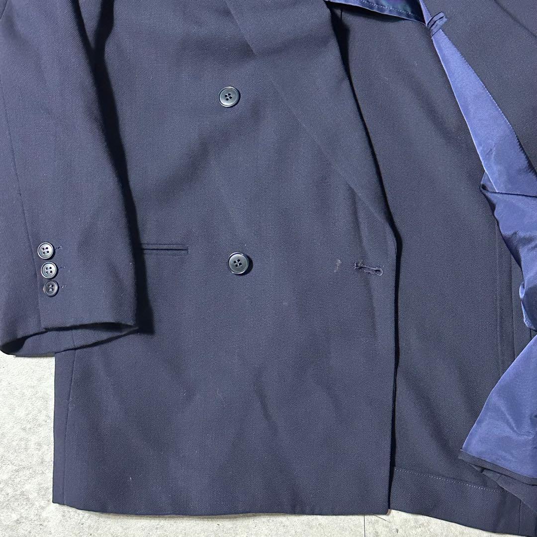 90s EMPORIO ARMANI ダークネイビー ダブル セットアップ 46