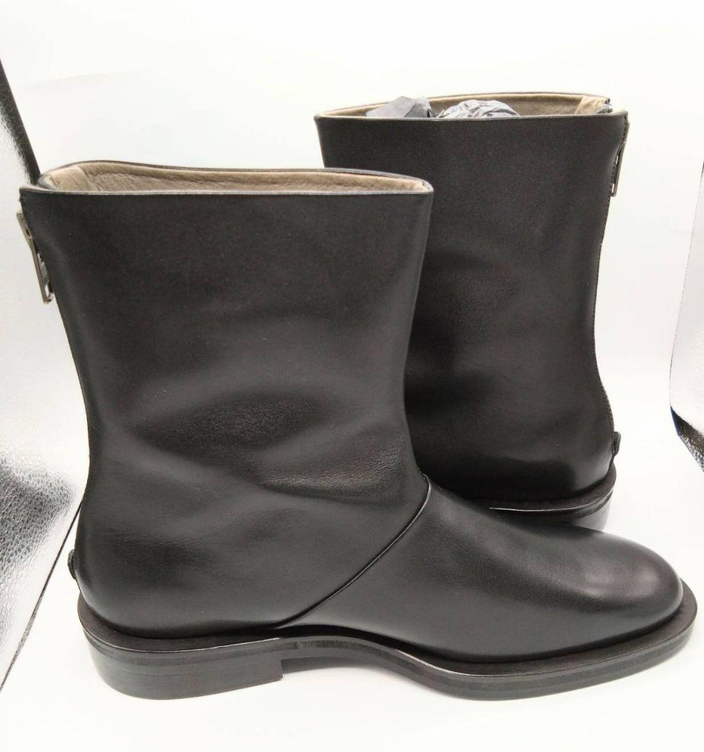 新品 ISHMM イシュム back zip boots black レザー42