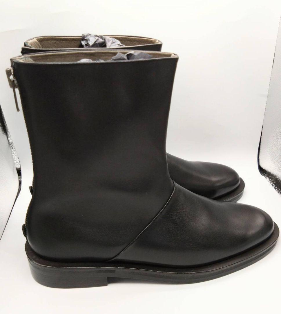新品 ISHMM イシュム back zip boots black レザー42