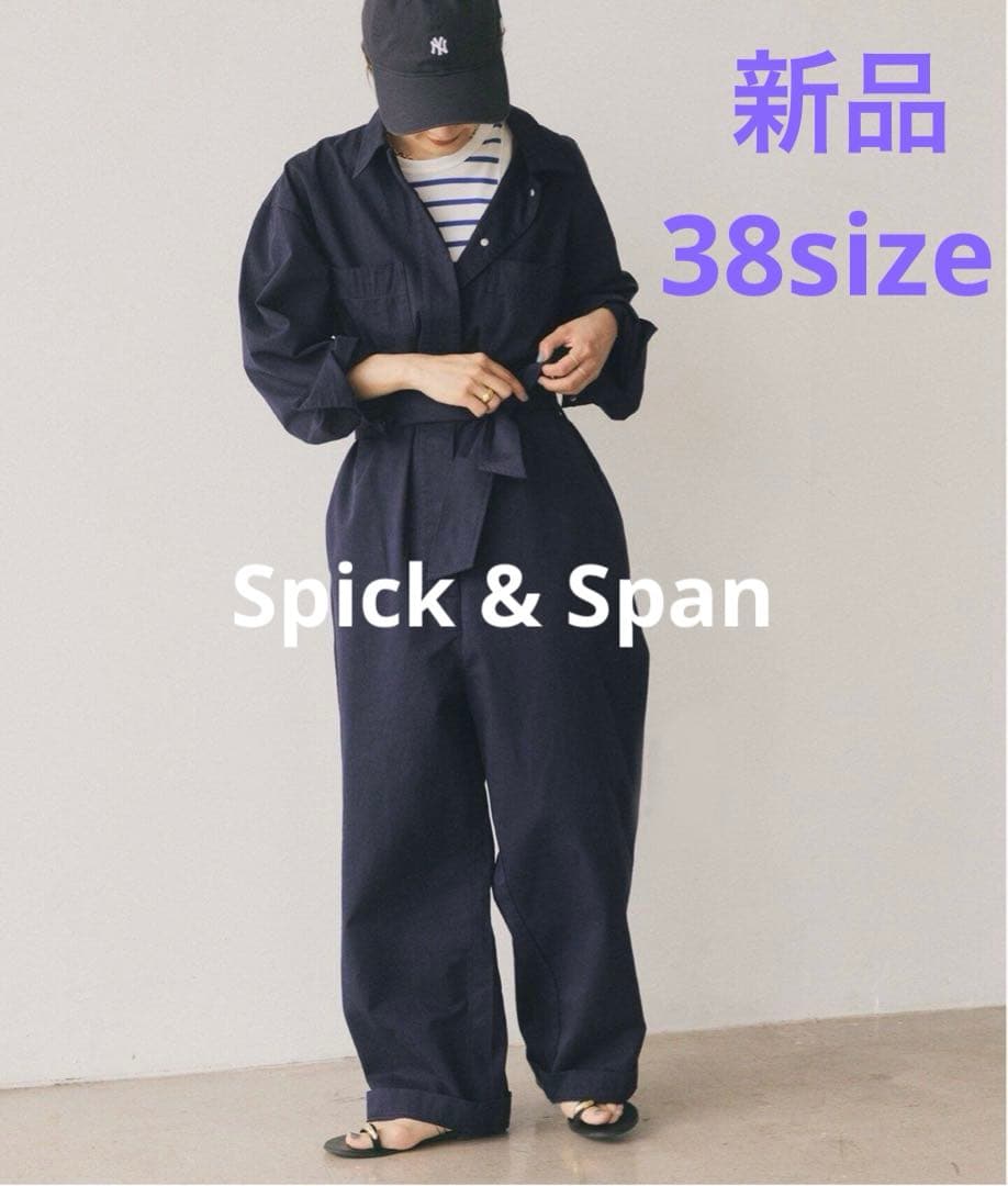 （新品）Spick & Span ジャンプスーツ ネイビー 38サイズ