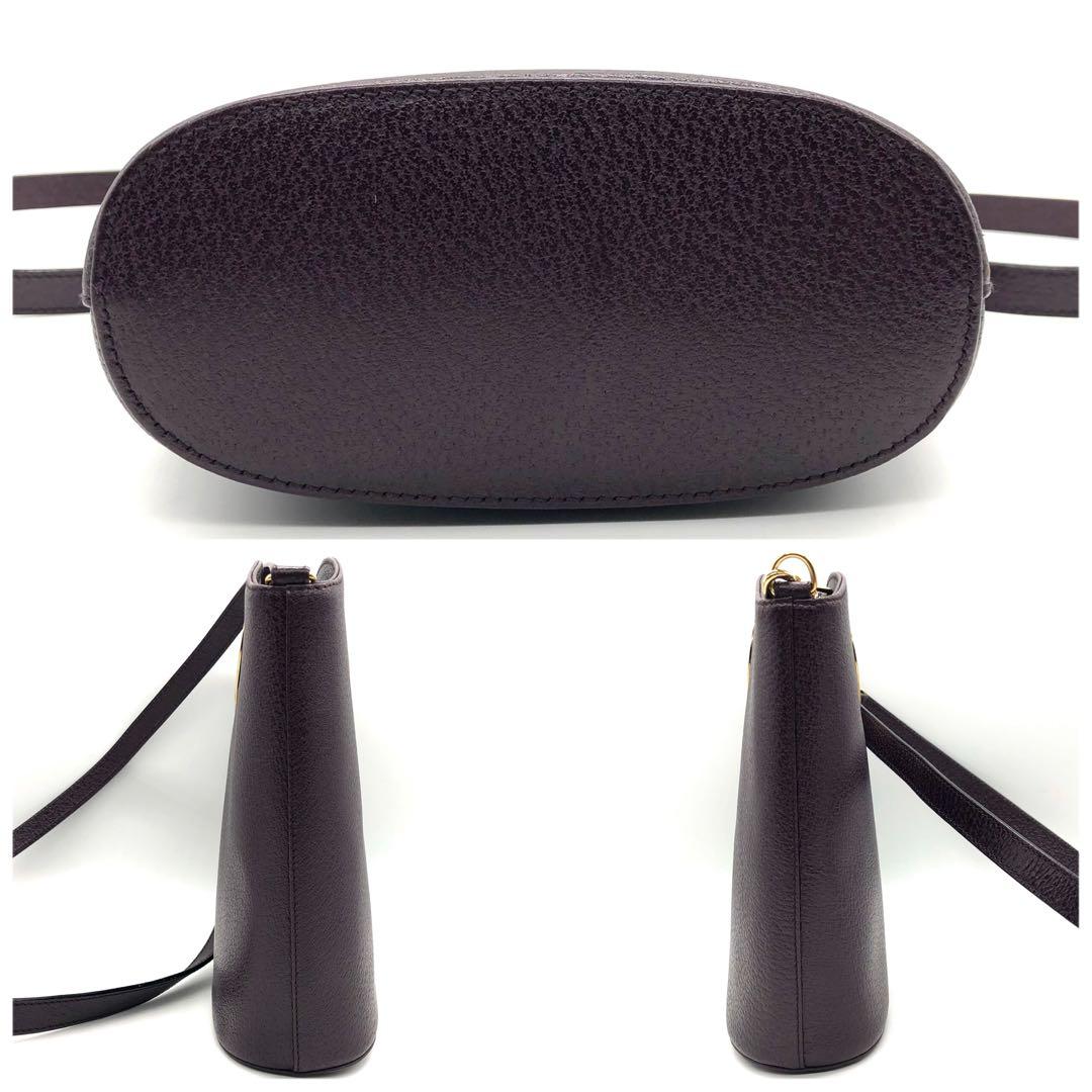 【極希少】GUCCI ショルダーバッグ メタルハンドル バケツ型 レザー 肩掛け