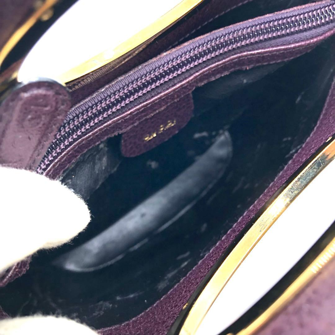 【極希少】GUCCI ショルダーバッグ メタルハンドル バケツ型 レザー 肩掛け