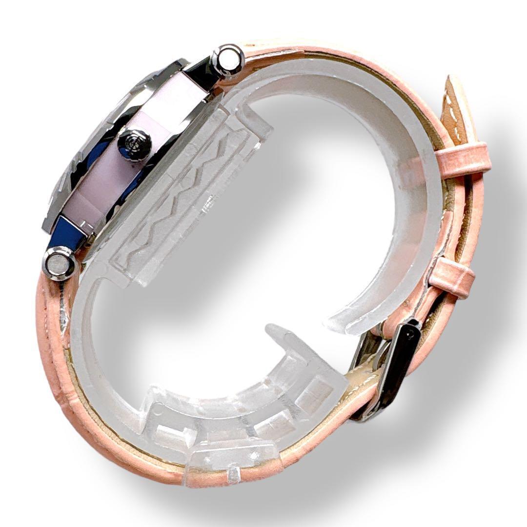 ティファニー アトラス Z1300 革ベルト ピンク レディース 時計 ブランド