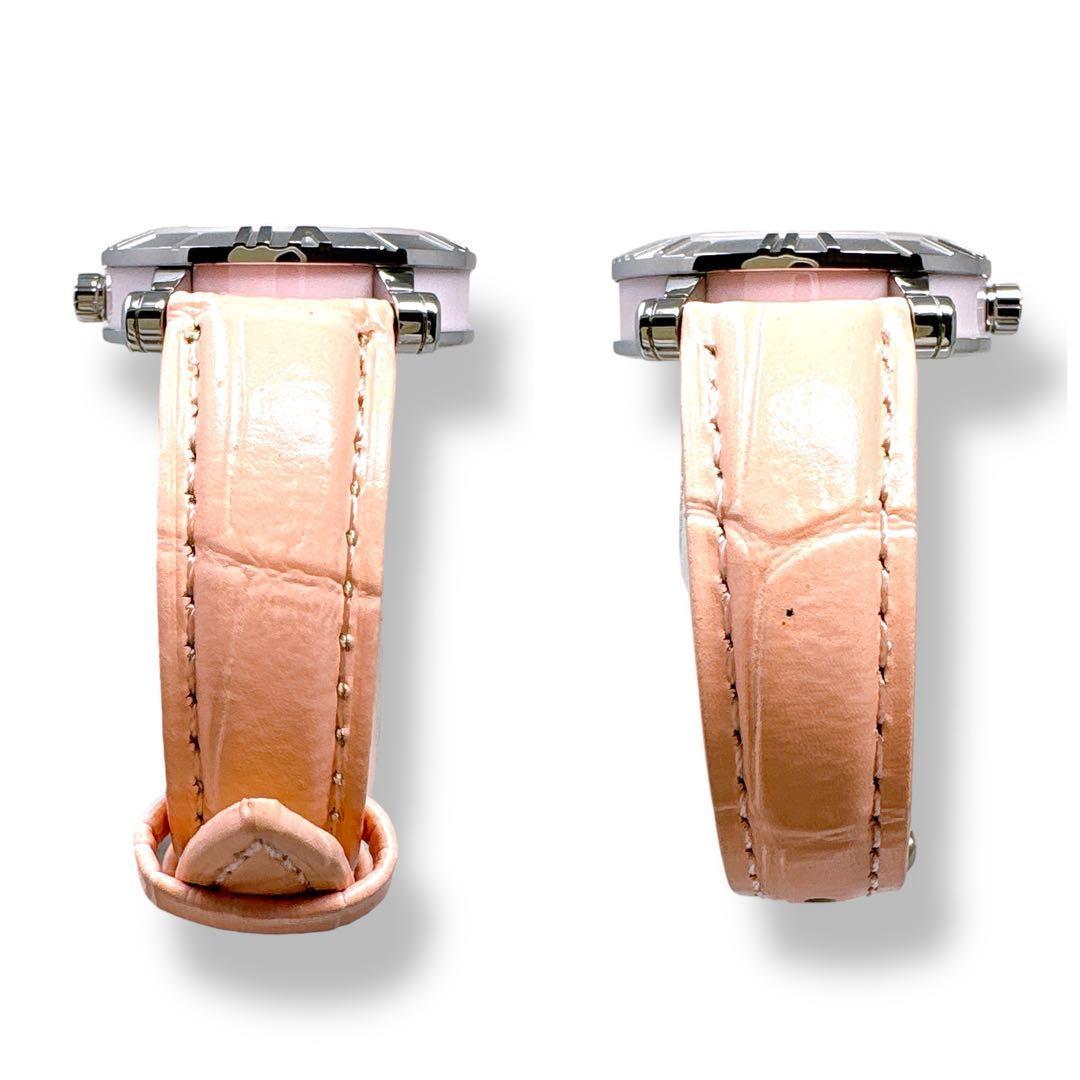 ティファニー アトラス Z1300 革ベルト ピンク レディース 時計 ブランド