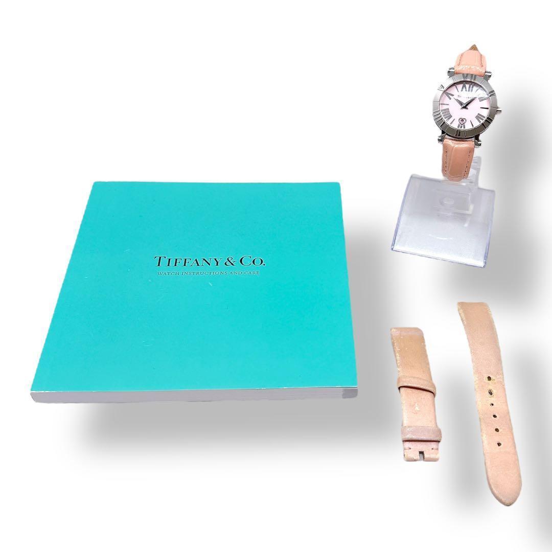 ティファニー アトラス Z1300 革ベルト ピンク レディース 時計 ブランド