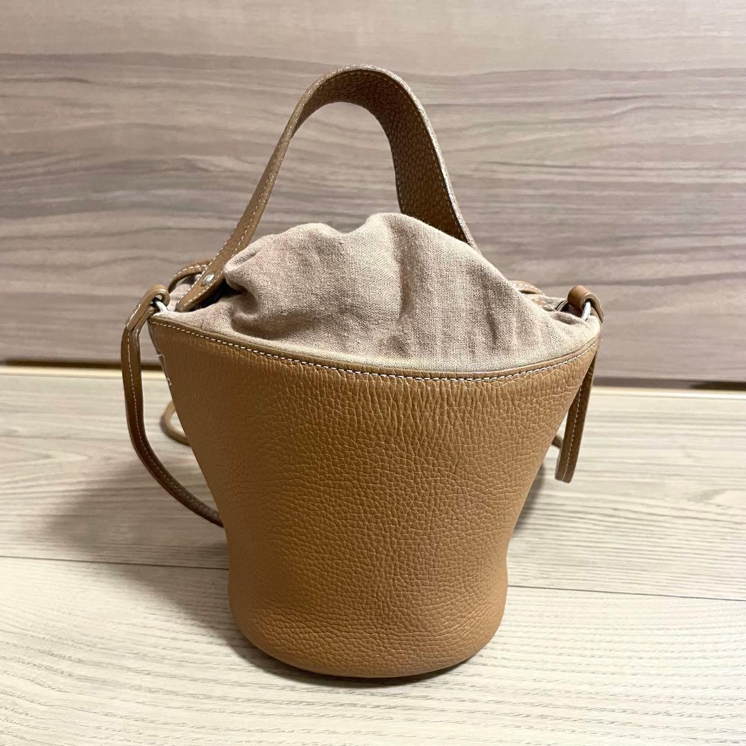 大人気色/AYAKO アヤコ　ショルダーバッグ　ポタリ　巾着　ブラウン　レザー