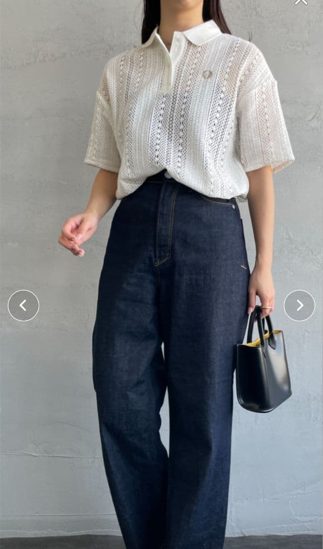 FRED PERRY 総柄レースポロシャツ