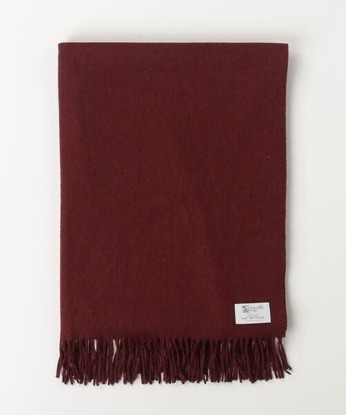 極美品★Johnstons ジョンストンズ★カシミヤ混 ストール 大判 ボルドー