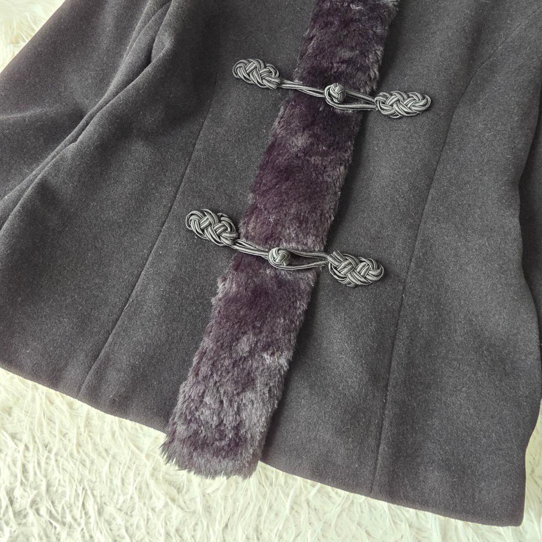 【美品/アンゴラ】ヴィヴィアンタム チァイナ ファーコート ジャケット ブラック