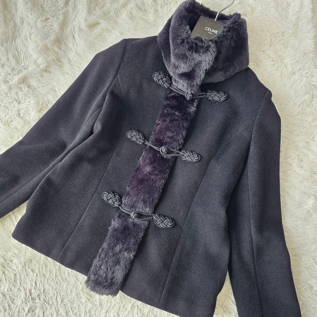 【美品/アンゴラ】ヴィヴィアンタム チァイナ ファーコート ジャケット ブラック