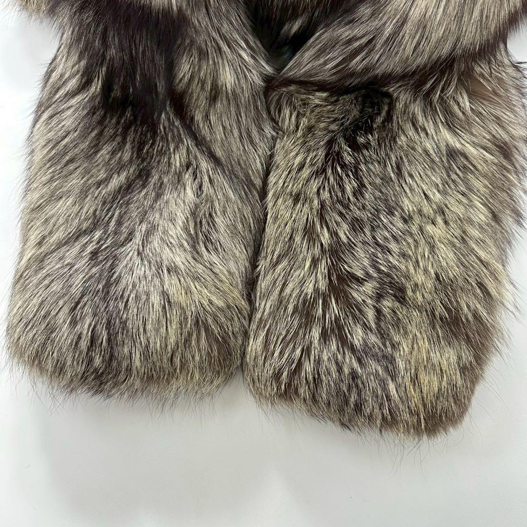 ボリューム◎13号　シルバーフォックス ファーコート 狐 太畝　大きいサイズ