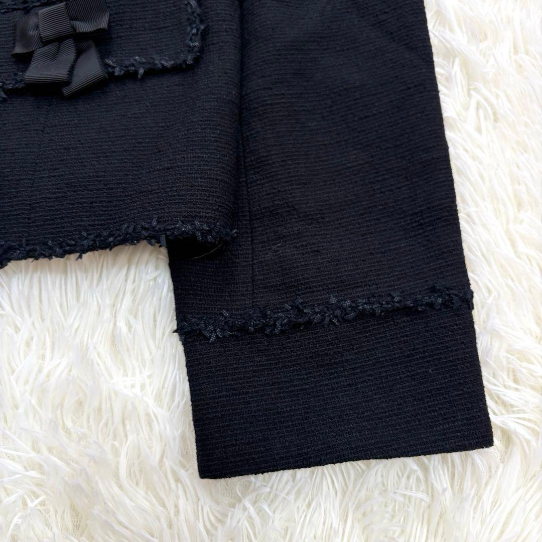 美品　トゥービーシック ツイード調　ノーカラージャケット　大きいサイズ