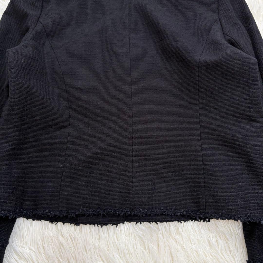 美品　トゥービーシック ツイード調　ノーカラージャケット　大きいサイズ