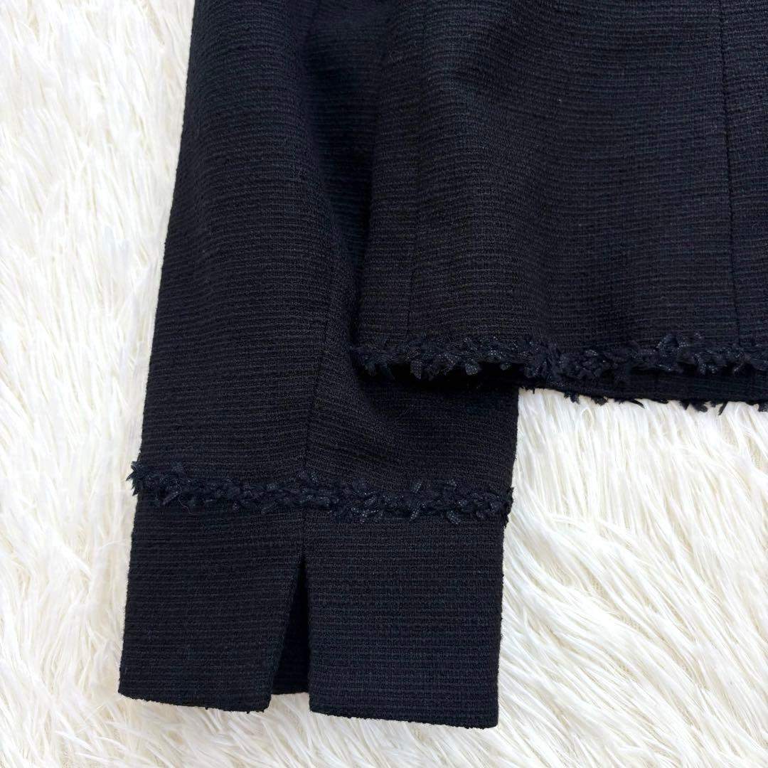 美品　トゥービーシック ツイード調　ノーカラージャケット　大きいサイズ