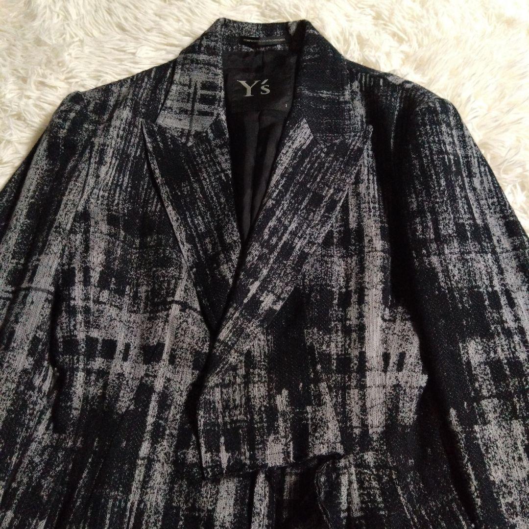 2025・26現行✨Y'sフェイデッド・プレイド・ジャカードジャケット
