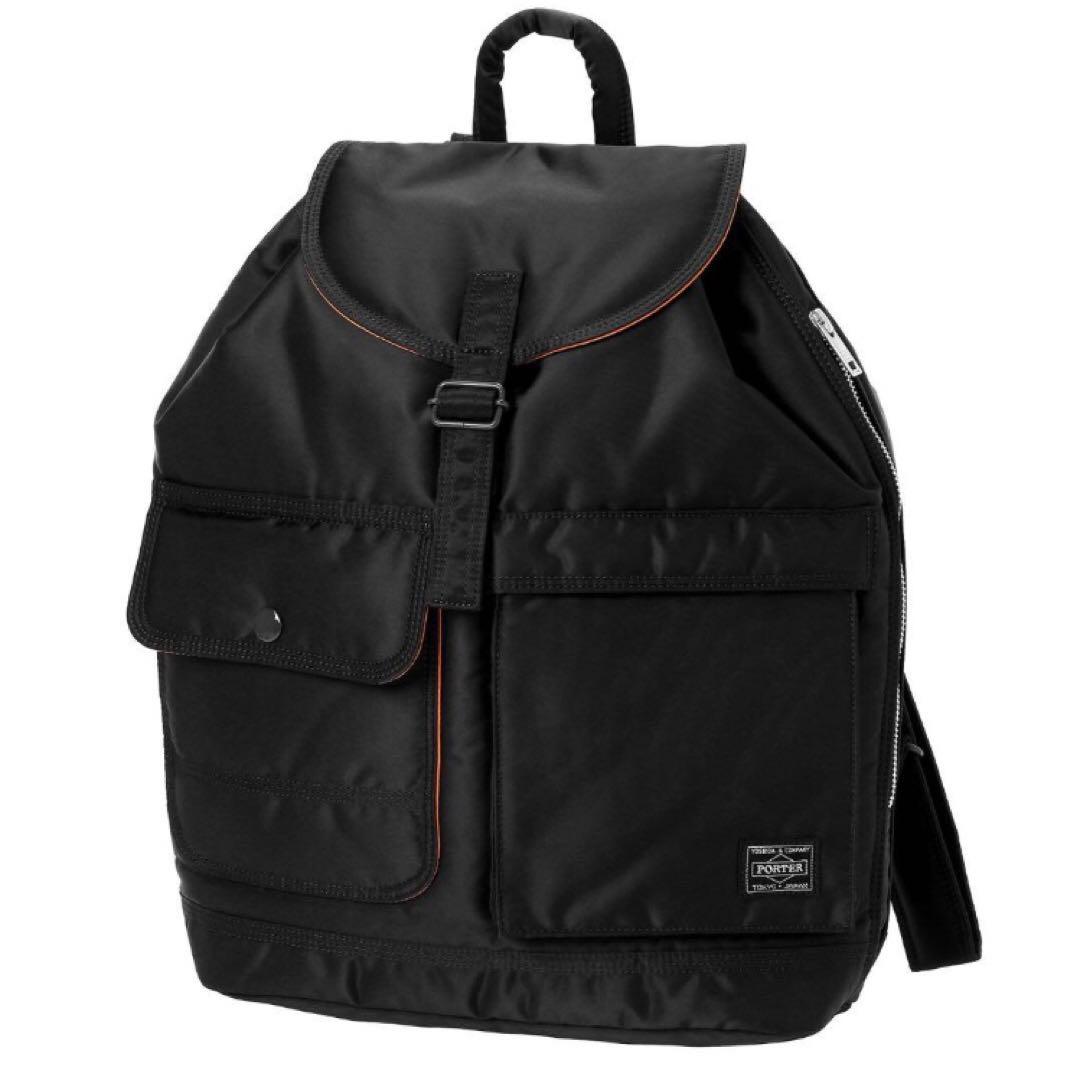 新型✨新品同様 ポーター タンカー リュック ボタン A4可 大容量 ブラック