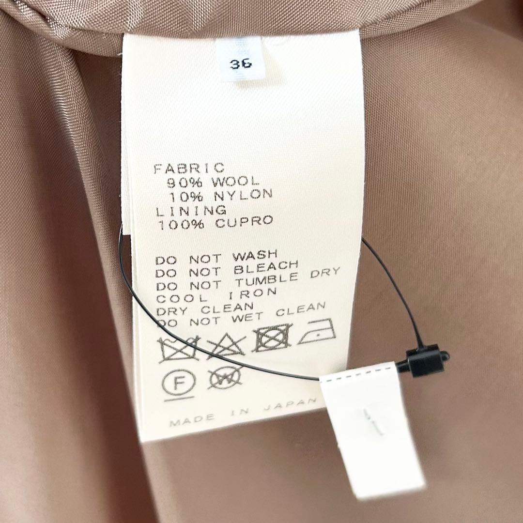 ヴェルメイユパーイエナ　Super100s メルトン テントラインコート