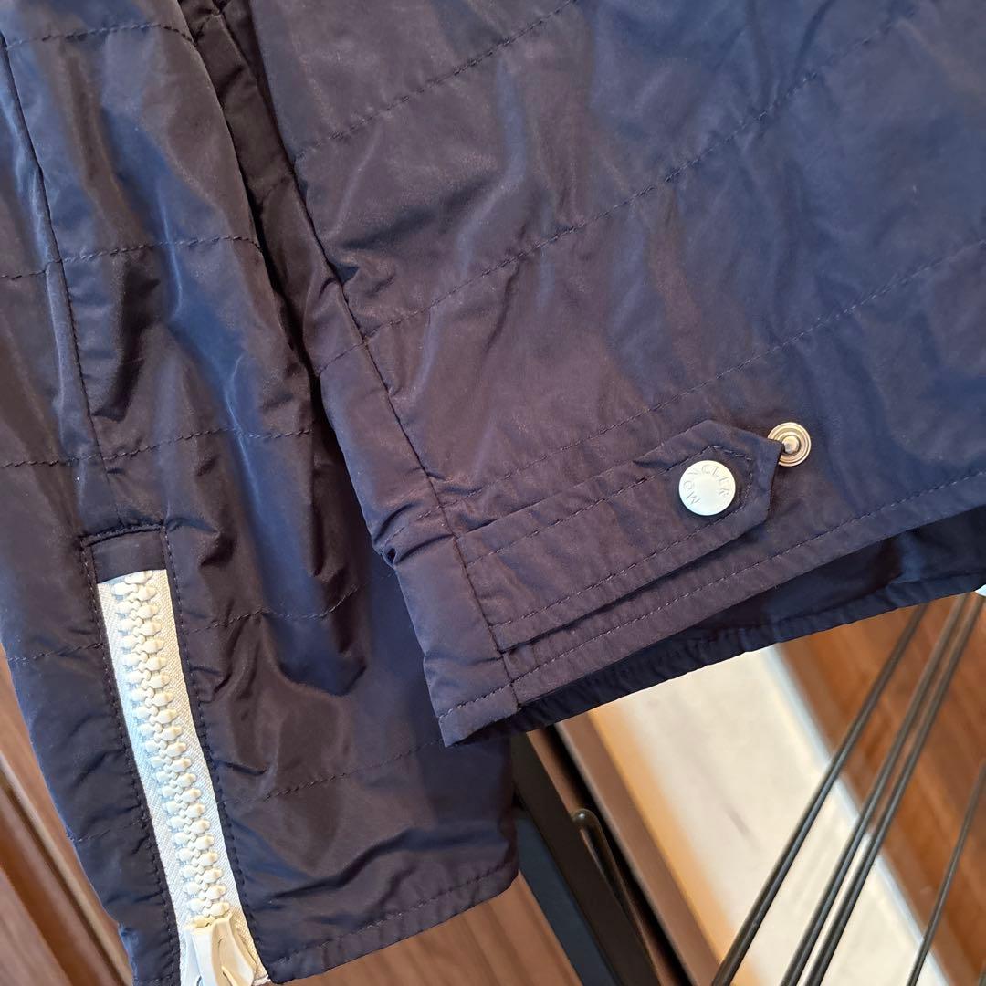MONCLER ネイビー ジッパーライダースジャケット 織姫‼️