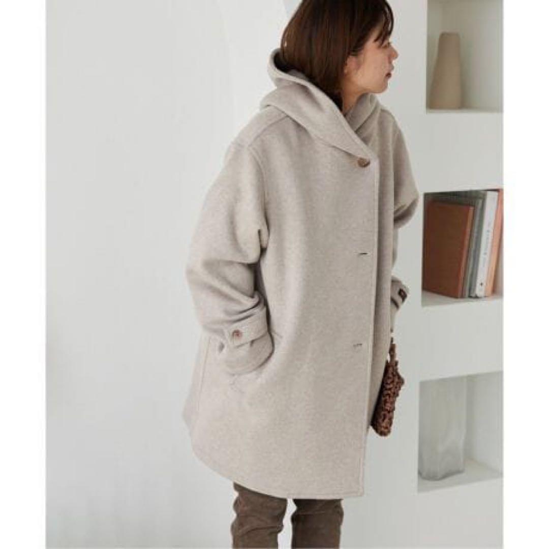 ジャーナルスタンダードレリューム スーパーファインビーバーフーデッドコート 36