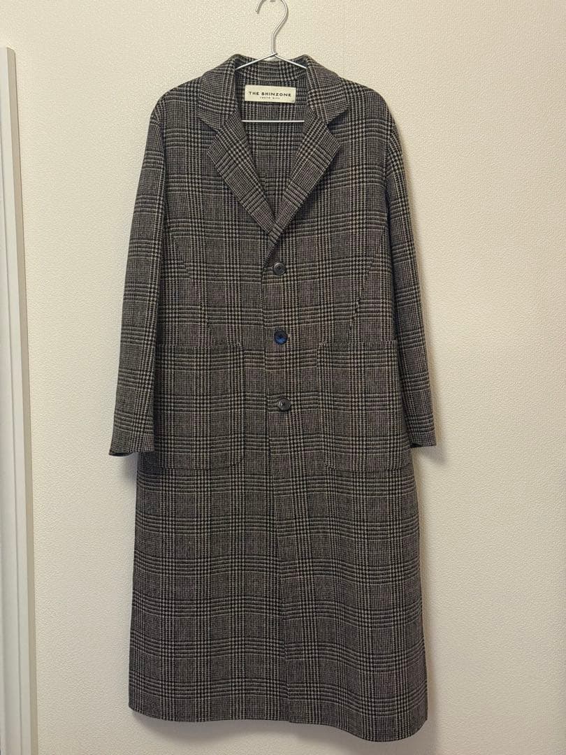 美品　THE SHINZONE チェックチェスターコート