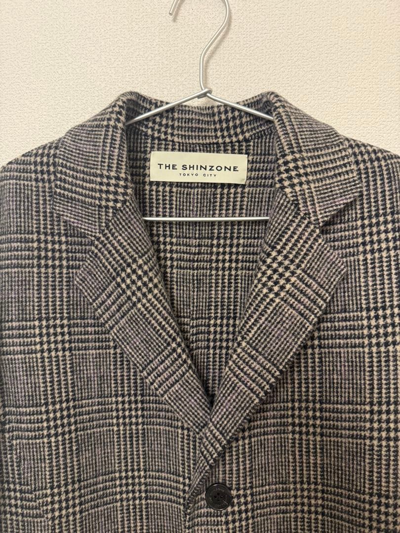 美品　THE SHINZONE チェックチェスターコート