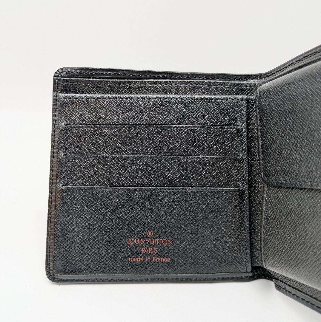 【美品】ポルトフォイユ・マルコ 2つ折り財布 エピ ノワール ルイヴィトン