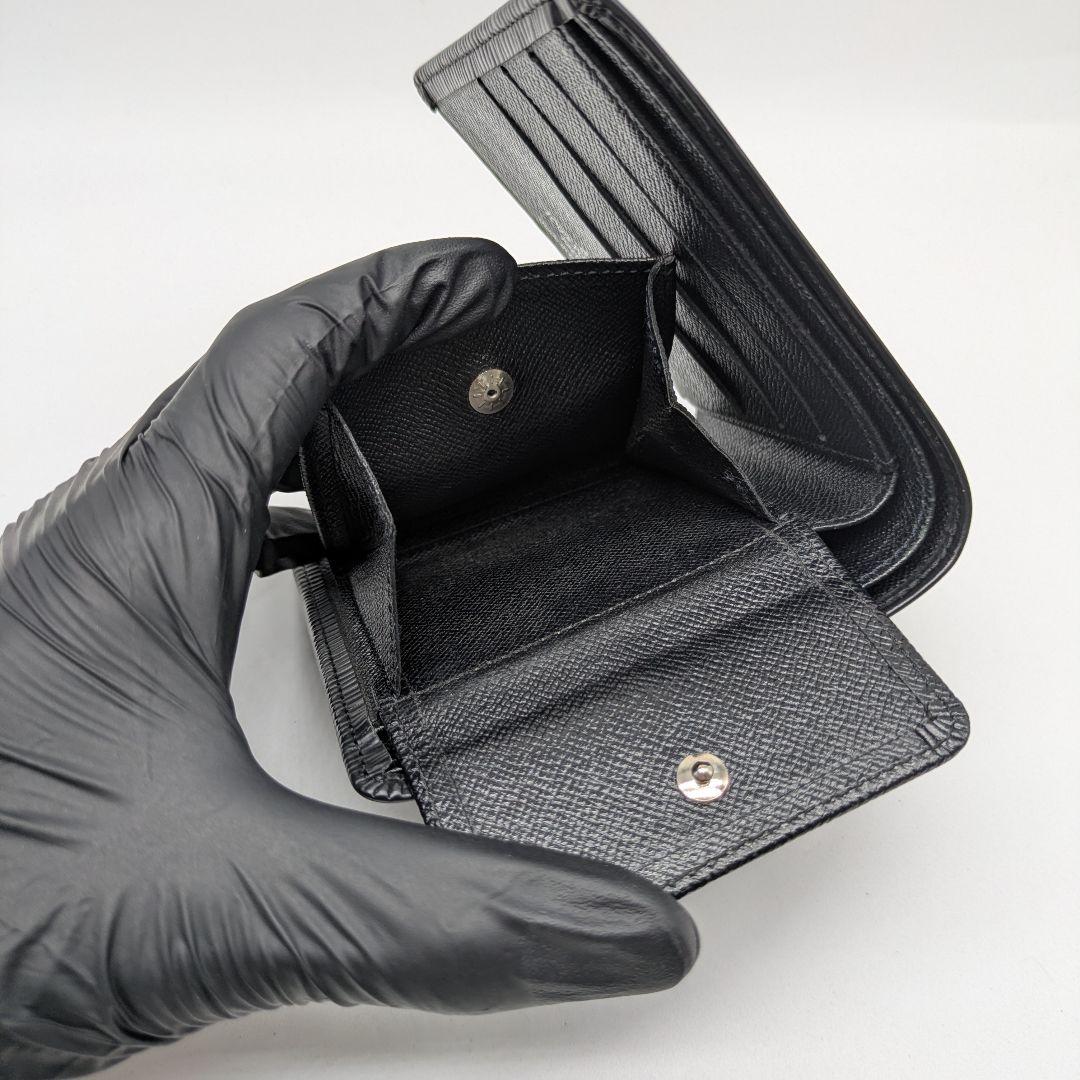 【美品】ポルトフォイユ・マルコ 2つ折り財布 エピ ノワール ルイヴィトン