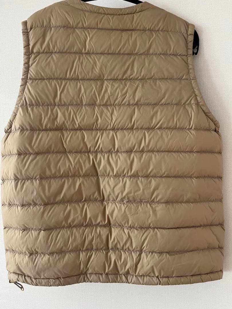 DANTON ベージュ インナーダウンベスト 34