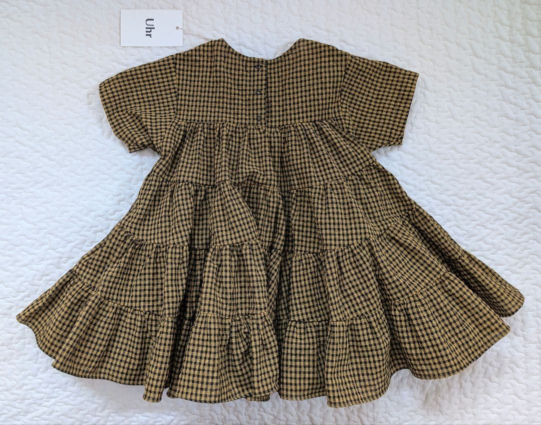 Uhr Checkered Tiered Dress 3-4Y 新品未使用