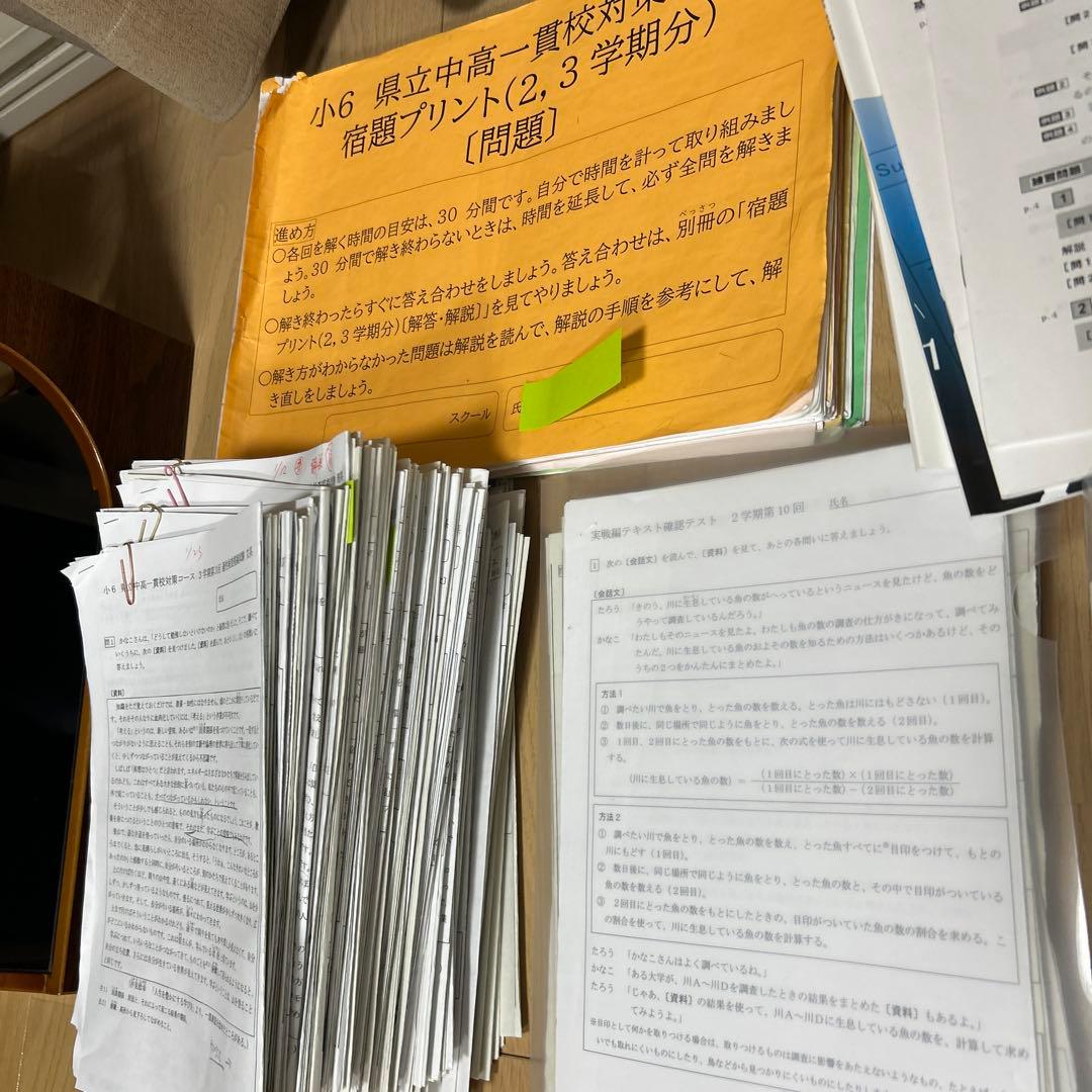 新小6 平塚、相模原中高一貫　適性検査対策専門塾に通っていた問題集のまとめ
