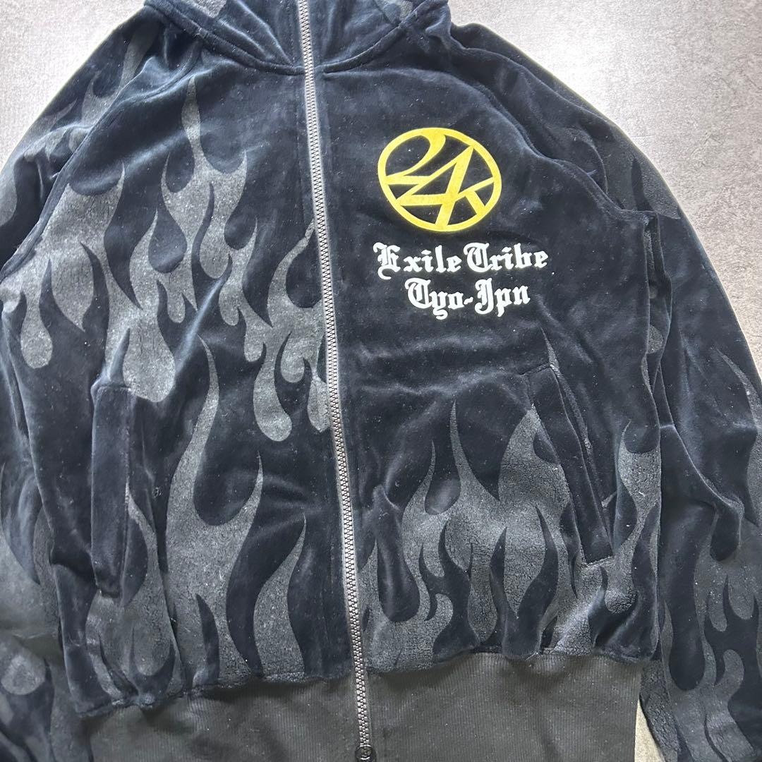 24karats/EXILE/ベロア/セットアップ/ファイヤーパターン/ジャージ