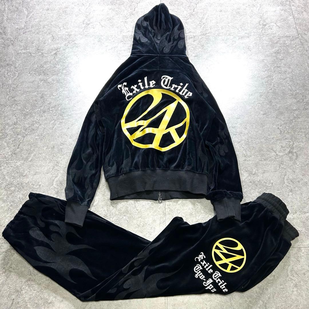 24karats/EXILE/ベロア/セットアップ/ファイヤーパターン/ジャージ