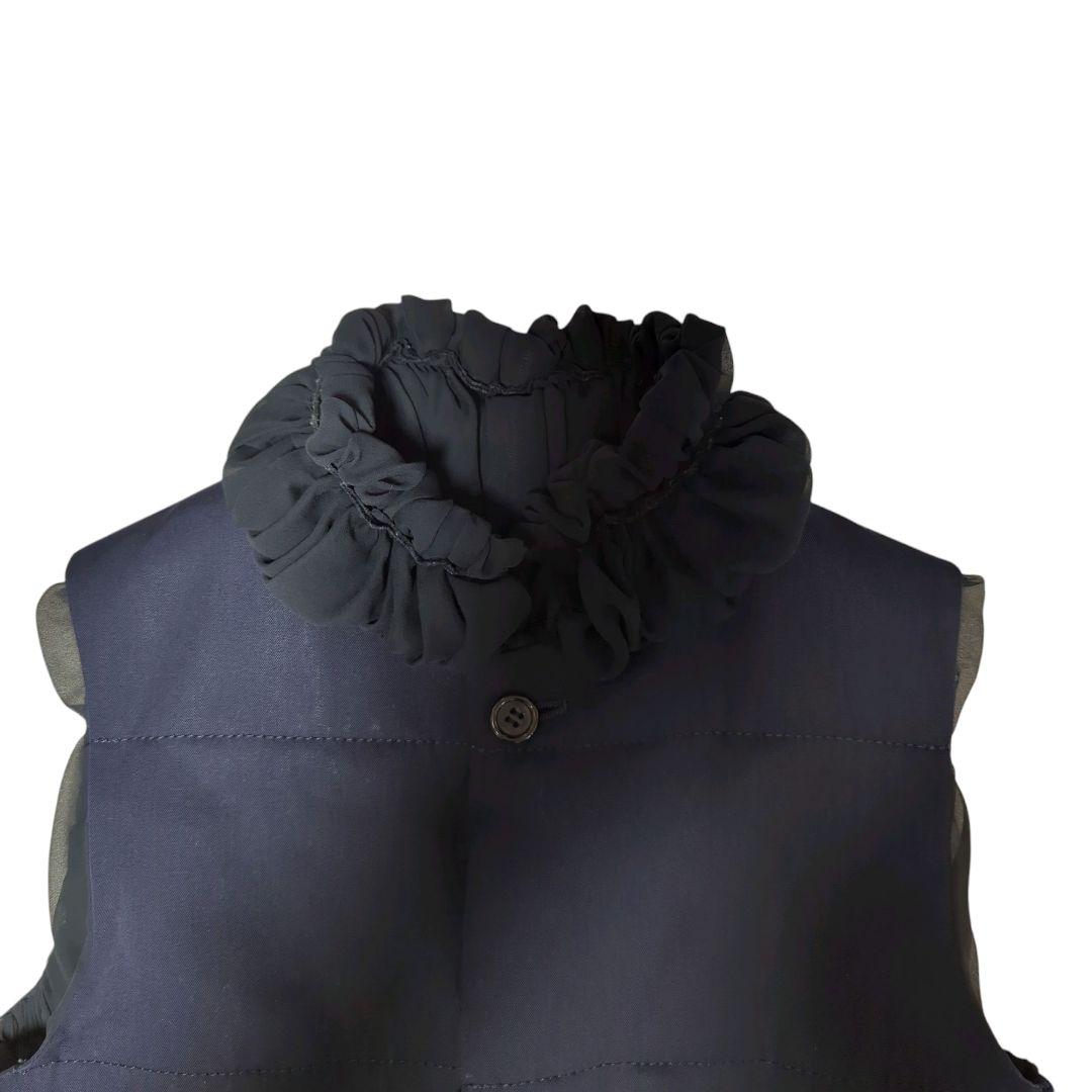 コムデギャルソン 中綿ベスト ブラック Sサイズ TF-V002 無地 フリル