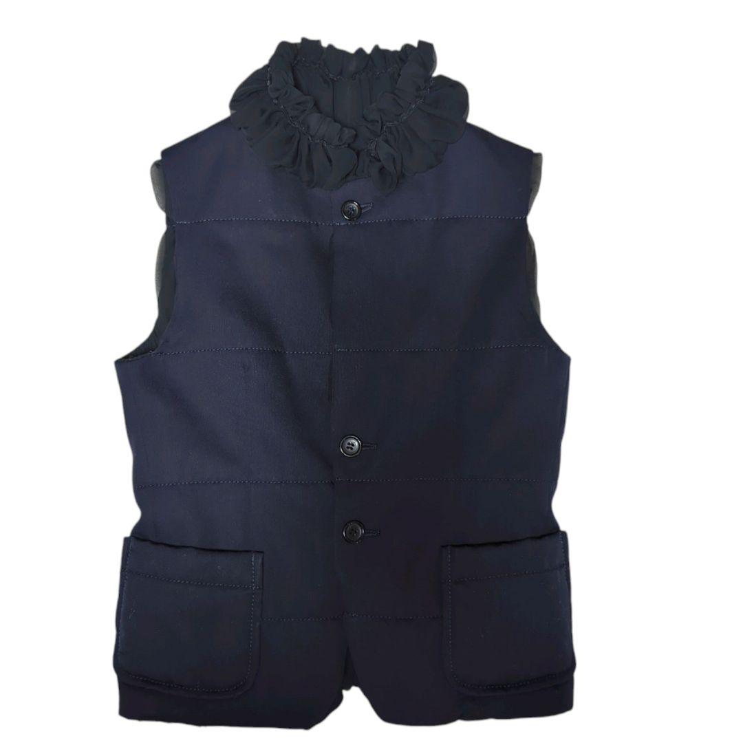 コムデギャルソン 中綿ベスト ブラック Sサイズ TF-V002 無地 フリル