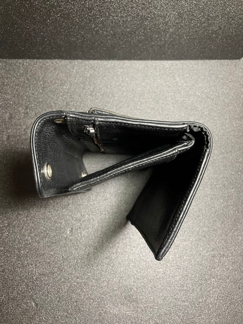 クロムハーツ WAVE ウォレット 財布 二つ折り 長財布 ブラック シルバー