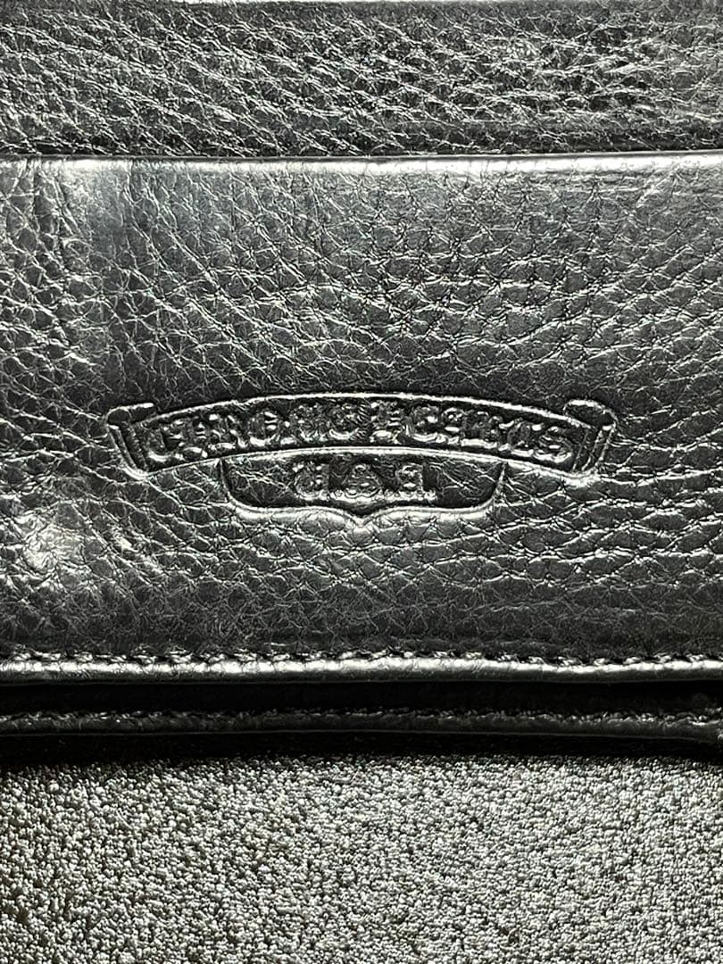 クロムハーツ WAVE ウォレット 財布 二つ折り 長財布 ブラック シルバー