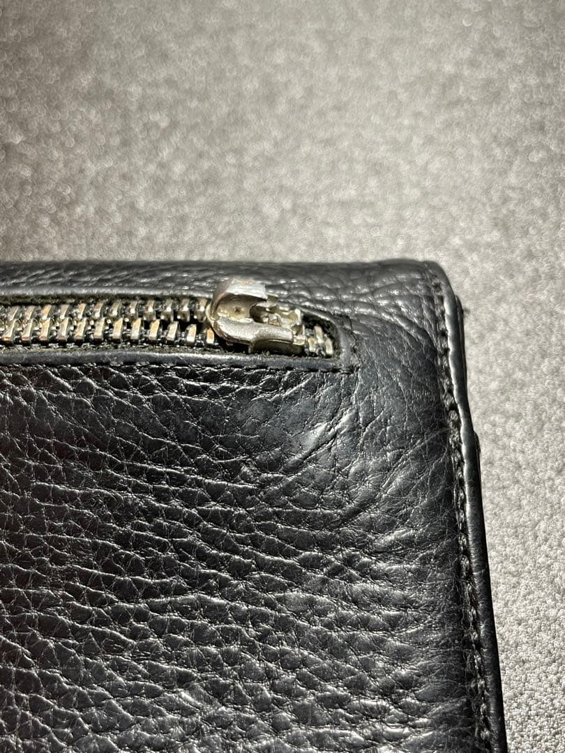 クロムハーツ WAVE ウォレット 財布 二つ折り 長財布 ブラック シルバー